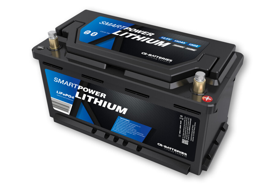 150Ah | 12,8V | 1920Wh | SMART POWER Lithium LiFePO4 Batterie mit Bluetooth 5.0 | integriertem 150A-300A BMS | Heizung